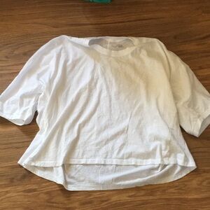 Aerie White Cotton Oversized Top